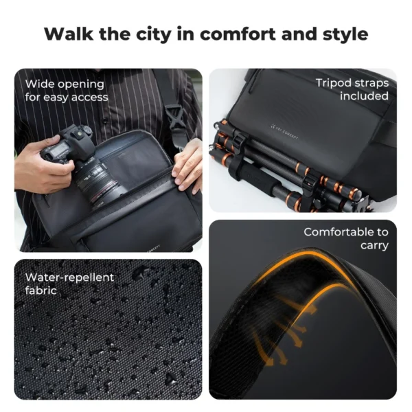 K&F Concept tas kamera sling urban wander 10L waterproof