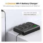 K&F Concept charger 4 slot np f series kf concept lcd