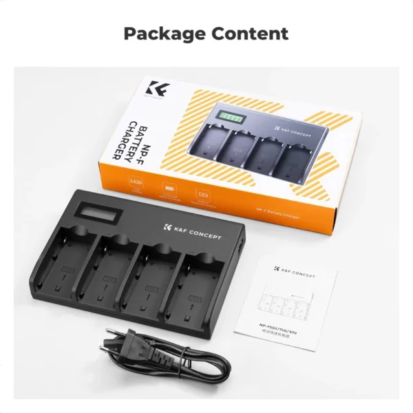 K&F Concept charger 4 slot np f series kf concept lcd