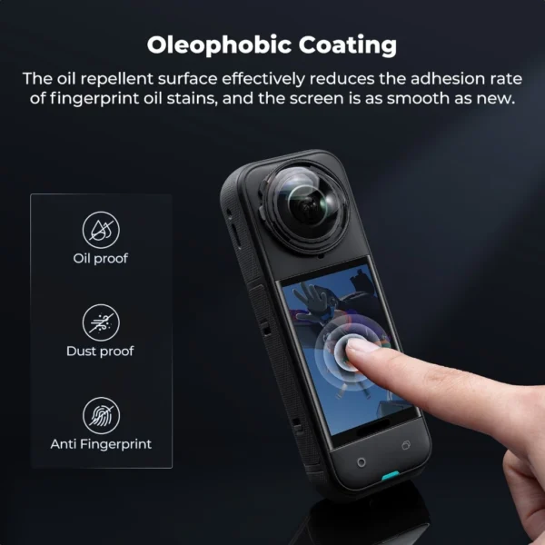 K&F Concept anti gores layar insta360 x5 tempered film