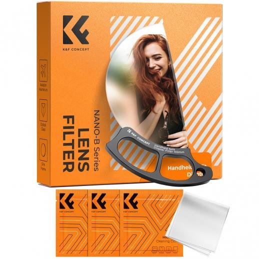 K&F Concept 100mm Handheld Split Diopter Filter Optical Glass Prism Special Effect Camera Lens Filter Nano-Basic Series