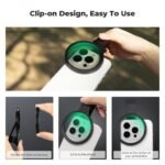 K&F 67mm universal screw-on phone holder, with K series CPL filter, lens coating, and a vacuum cleaning cloth