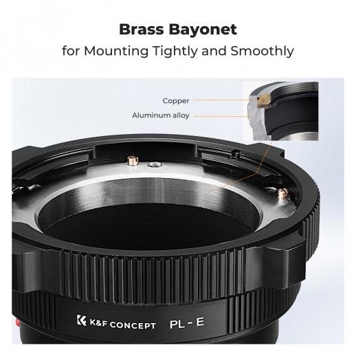 Distributor Lensa dan Aksesoris Fotografi Digital Pratama Retailindo K&F Concept PL-E Mount Lens Adapter - PL Lens Converter Compatible with Sony E/NEX Mount Adapter