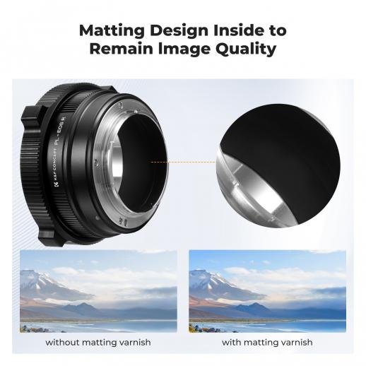 K&F Concept PL-RF Mount Lens Adapter, Compatible with PL Mount Lens Converter to RF Mount Cameras Adapter
