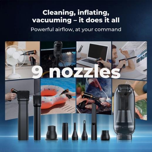 Distributor Lensa dan Aksesoris Fotografi Digital Pratama Retailindo K&F Concept Electric Compressed Air Duster - 300000RPM Vacuum Cleaner - 3 Gear Adjustable - Super Wind Power
