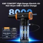 K&F Concept Brushless Compressed Air Duster 3 Gear Adjustable, Super Wind Power
