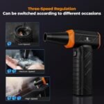 K&F Concept Brushless Compressed Air Duster 3 Gear Adjustable, Super Wind Power