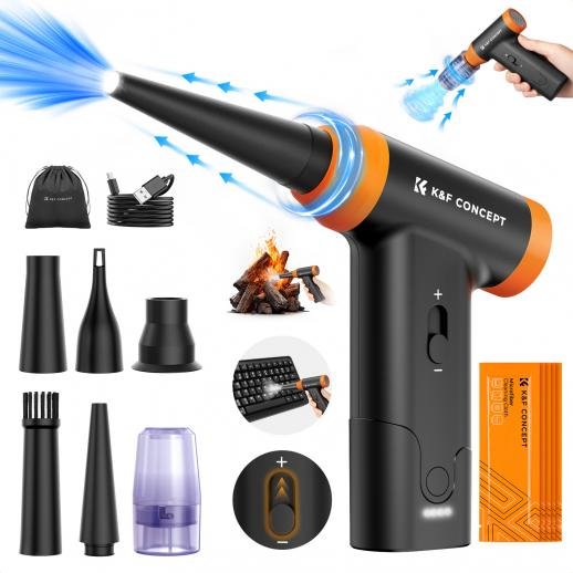 K&F Concept Blower & Suction 2 in 1 Compressed Air Duster with LED Light