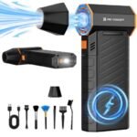 K&F Concept Cleaning accessories Magnetic electric air blower, including air blower body, 6 brushes of different shapes, charging cable, and instruction manual