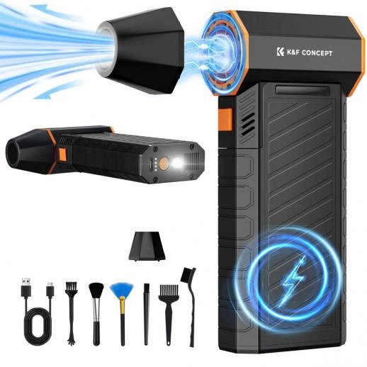 Distributor Lensa dan Aksesoris Fotografi Digital Pratama Retailindo K&F Concept Cleaning accessories Magnetic electric air blower, including air blower body, 6 brushes of different shapes, charging cable, and instruction manual