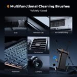 K&F Concept Cleaning accessories Magnetic electric air blower, including air blower body, 6 brushes of different shapes, charging cable, and instruction manual