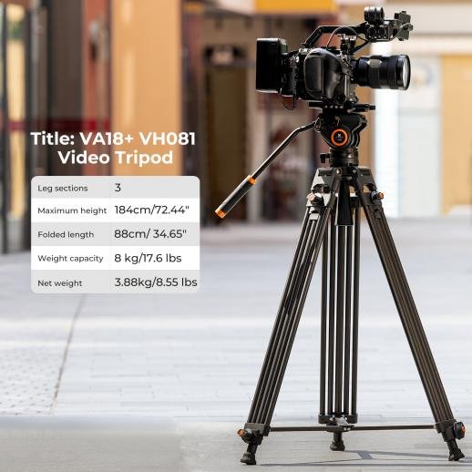 Distributor Lensa dan Aksesoris Fotografi Digital Pratama Retailindo K&F Concept tripod video aluminum professional