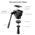 K&F Concept tripod video aluminum professional