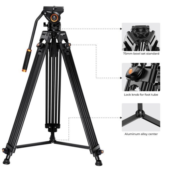 K&F Concept tripod video aluminum professional