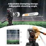 K&F CONCEPT Heavy Duty Tripod 75" Video Tripod Stand with Fluid Head Damping Adjustable - Load up to 22lb
