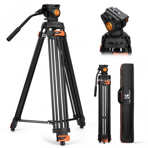 K&F Concept Mini Desk Tripod for Camera - 25'' Aluminum Tabletop Cellphone Video Tripods with Remote Control