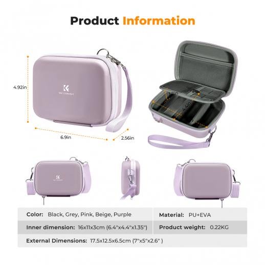 K&F Concept Waterproof Digital Camera Case - Purple