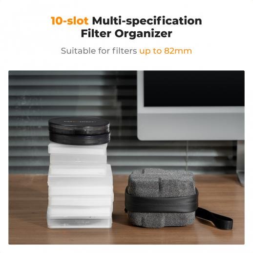 Distributor Lensa dan Aksesoris Fotografi Digital Pratama Retailindo K&F Concept 10 Pockets Hard Shell Lens Filter Bag Up to 82mm