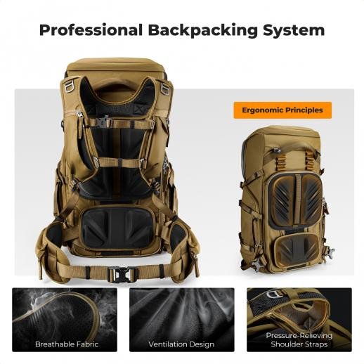 K&F Concept Camera Bag Backpack 40L Star Wander05 (champagne) Backpack 40L S05