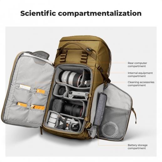 K&F Concept Camera Bag Backpack 40L Star Wander05 (champagne) Backpack 40L S05