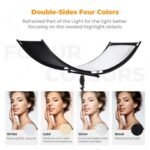 K&F Concept Curved Reflector U-Shape Reflector 180x60cm with 4-in-1 Reflective Fabric