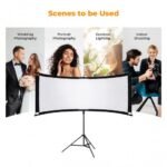 K&F Concept Curved Reflector U-Shape Reflector 180x60cm with 4-in-1 Reflective Fabric