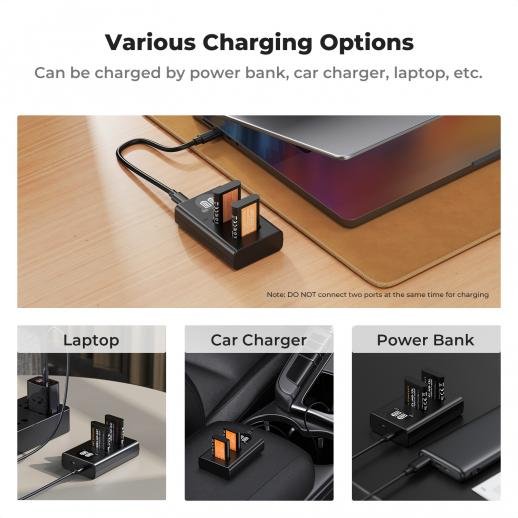 Distributor Lensa dan Aksesoris Fotografi Digital Pratama Retailindo K&F Concept 2-Pack NP-BX1 Battery and Charger Set