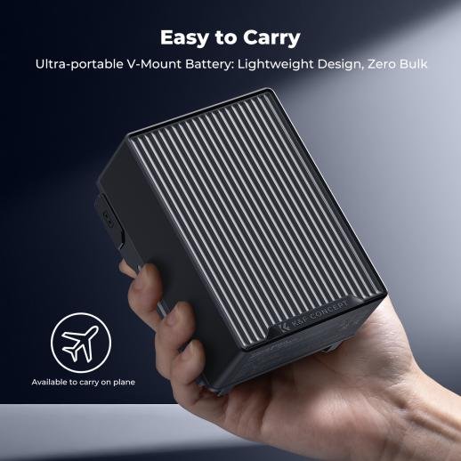 K&F Concept V Mount Battery 99Wh 6700mAh V-Mount Battery with PD 100W USB-C Fast Charging