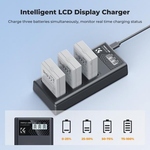 K&F Concept Camera battery LP-E8 1200mAh