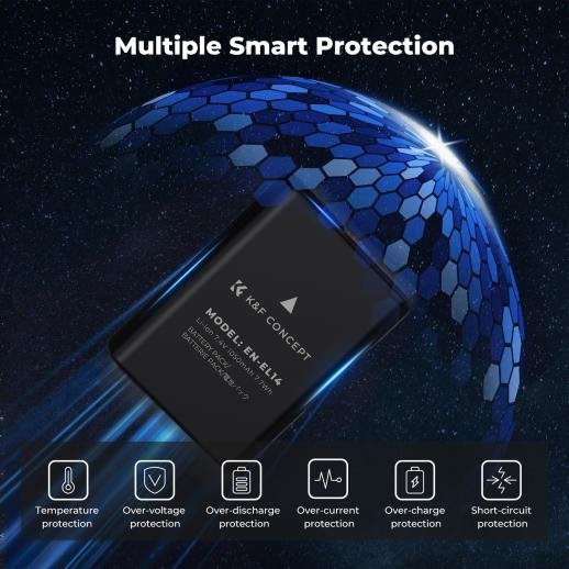 K&F Concept Camera battery EN-EL14 1050mAh