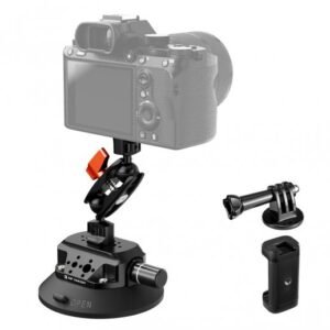 K&F Concept Tripod 4.5" Suction Cup Camera Mount with Double Ball Head Magic Arm