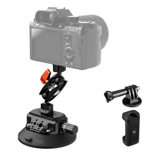 Distributor Lensa dan Aksesoris Fotografi Digital Pratama Retailindo K&F Concept Tripod 4.5" Suction Cup Camera Mount with Double Ball Head Magic Arm