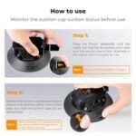 K&F Concept Tripod 4.5" Suction Cup Camera Mount with Double Ball Head Magic Arm