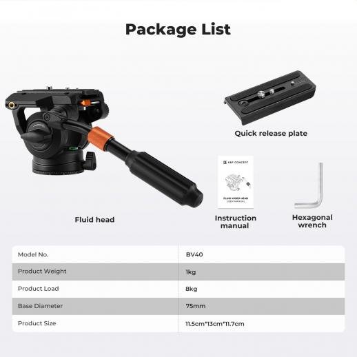 K&F Concept Tripod Ball Head BV40