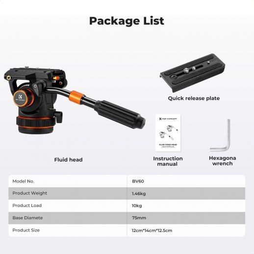 K&F Concept Tripod Ball Head BV60