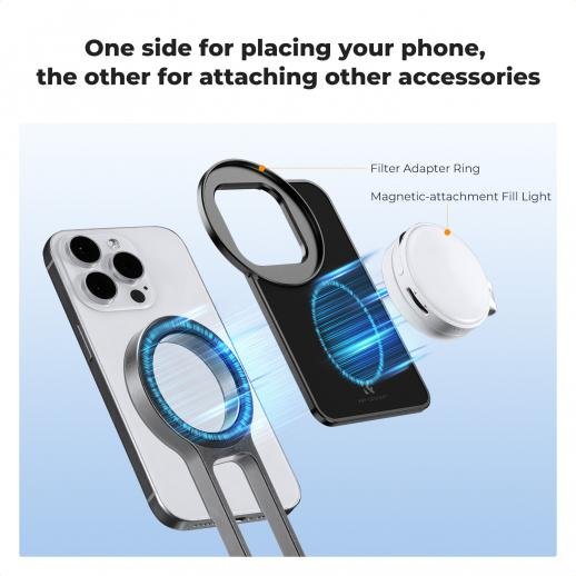 K&F Concept Magnetic Phone Tripod Stand (Gray)