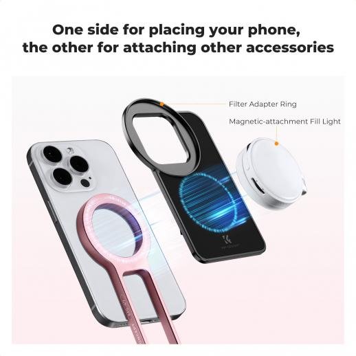 K&F Concept Magnetic Phone Tripod Stand (Pink)