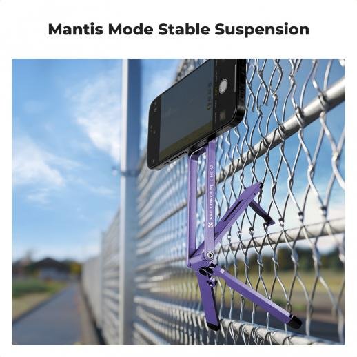 K&F Concept Magnetic Phone Tripod Stand (Purple)