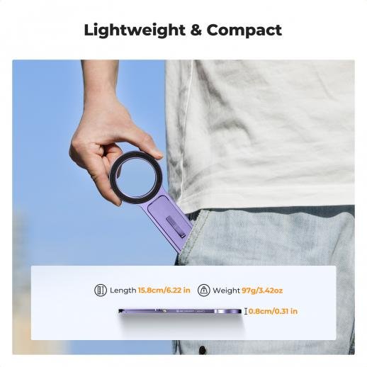 K&F Concept Magnetic Phone Tripod Stand (Purple)