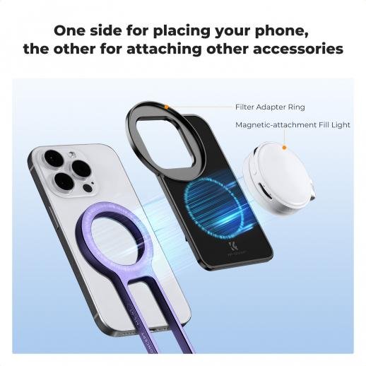 K&F Concept Magnetic Phone Tripod Stand (Purple)