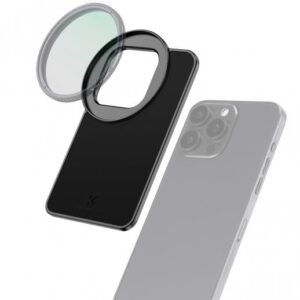 K&F Concept Filter 67mm universal screw port 6.7-inch iPhone Magsafe metal double-sided magnetic filter holder black (color box, CPE bag, thank you card, card)
