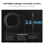 K&F Concept Filter 67mm universal screw port 6.7-inch iPhone Magsafe metal double-sided magnetic filter holder black (color box, CPE bag, thank you card, card)
