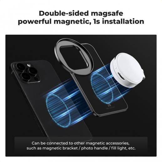 K&F Concept Filter 67mm universal screw port 6.7-inch iPhone Magsafe metal double-sided magnetic filter holder black (color box, CPE bag, thank you card, card)