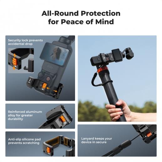 Distributor Lensa dan Aksesoris Fotografi Digital Pratama Retailindo Pocket 3 Aluminum Alloy Multi - function Expansion Frame