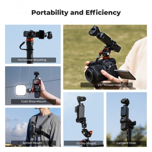 Distributor Lensa dan Aksesoris Fotografi Digital Pratama Retailindo Pocket 3 Aluminum Alloy Multi - function Expansion Frame