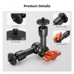 6 Magic Arm Kit 1/4 Screw 360° Ballhead Articulating Mini Arm Mount for Monitor, LED Light, Webcam
