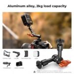 6 Magic Arm Kit 1/4 Screw 360° Ballhead Articulating Mini Arm Mount for Monitor, LED Light, Webcam