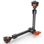 K&F Concept 11" Magic Arm Camera Mount with Dual 360° Ball Heads | 1/4" Screw Articulating Friction Arm for Camera Monitor, LED Light & Camera Rig