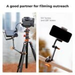 K&F Concept 11" Magic Arm Camera Mount with Dual 360° Ball Heads | 1/4" Screw Articulating Friction Arm for Camera Monitor, LED Light & Camera Rig