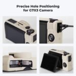 K&F Concept Canon G7X III Silicone Protective Case with Screen Protector Set - Anti-Scratch Shockproof Soft Skin Beige